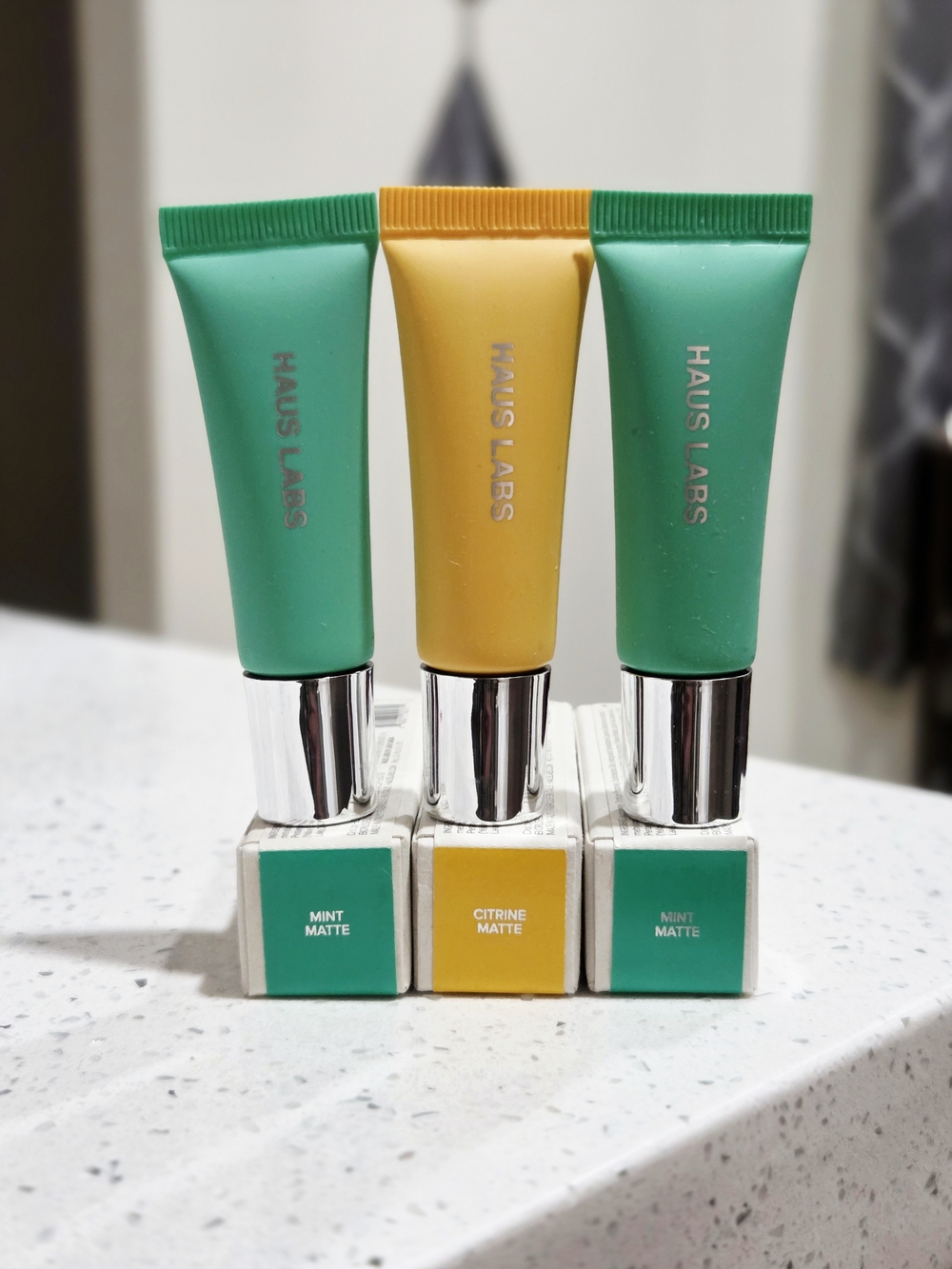 HAUS LABS Mint & Citrine HyPower Pigment Paint In Mint Matte & Citrine X3